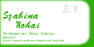 szabina mohai business card